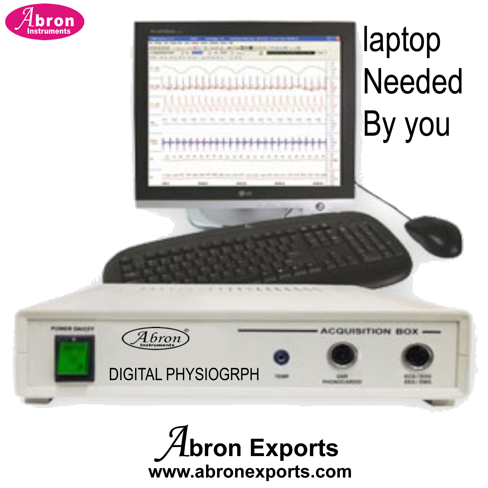 Polygraph Digital With 1 Channel With Software Connecting Truth Lie Detector Use Your Laptop Abron ABM-2501P1 